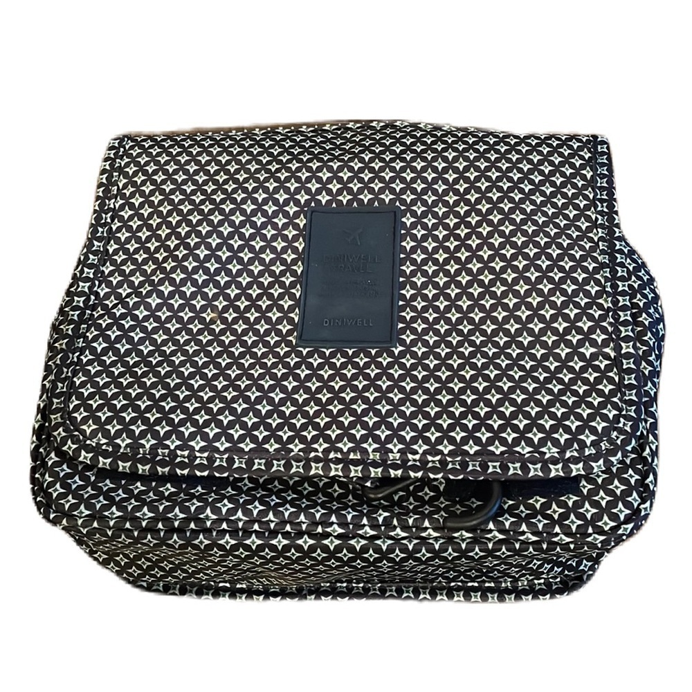 Diniwell Travel hanging cosmetics/toiletries bag, blue, green and white